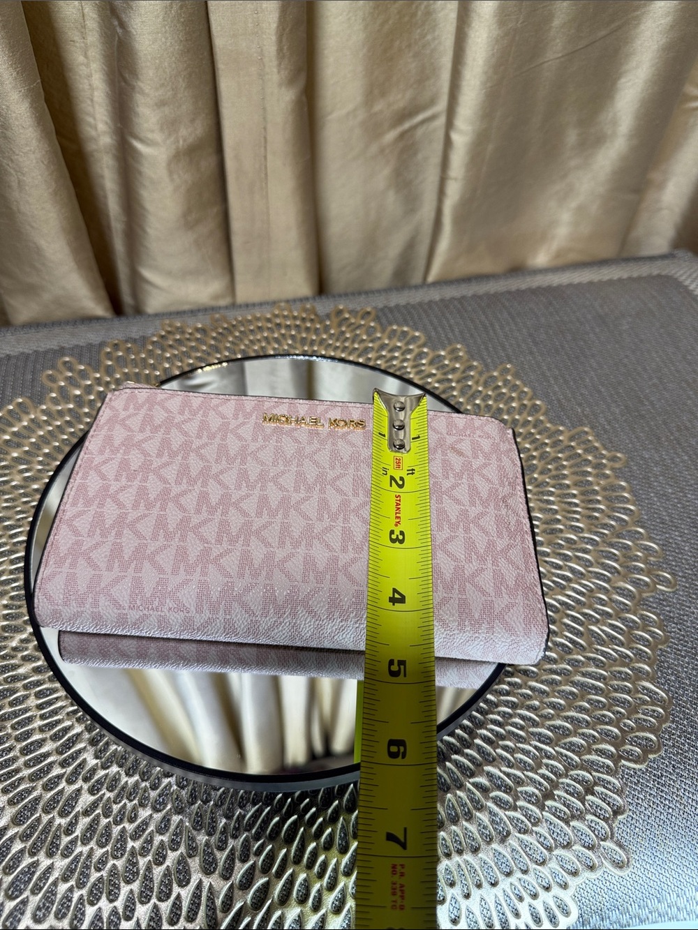 Michael Kors Blush Pink Signature Double Zip Wallet - Picture 11 of 11